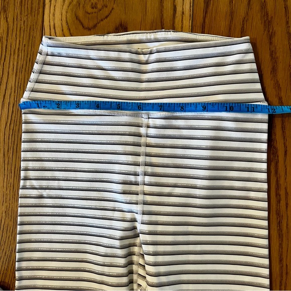 Spiritual Gangster Grey Metallic Stripe High Waist Leggings - Picture 6 of 12